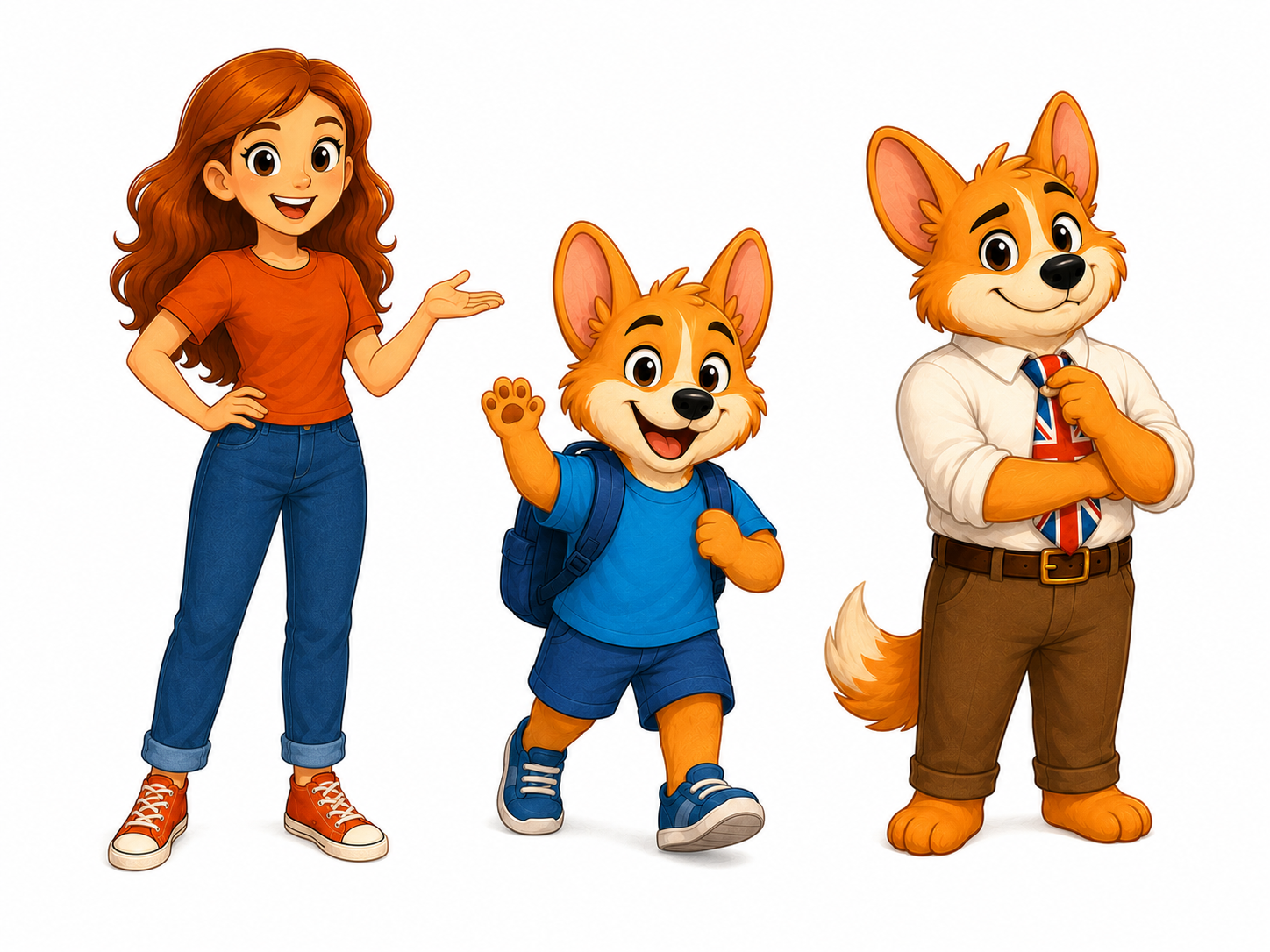 Анна, Corgi Student и Corgi Teacher